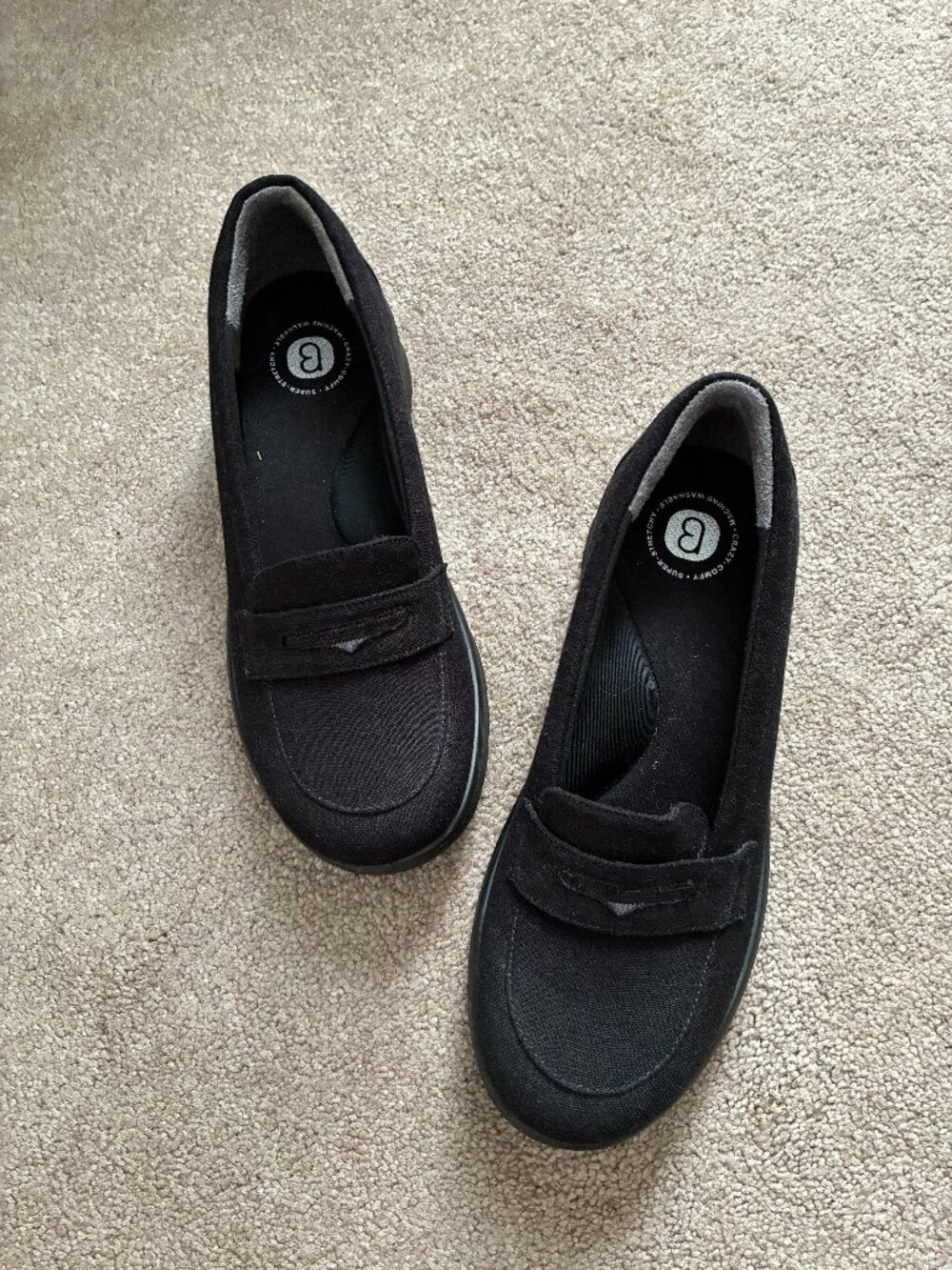 BZEES Women's Washable Slip On Loafers 7.5